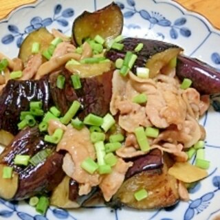 豚肉とナスの、生姜炒め　下味は、塩麹。